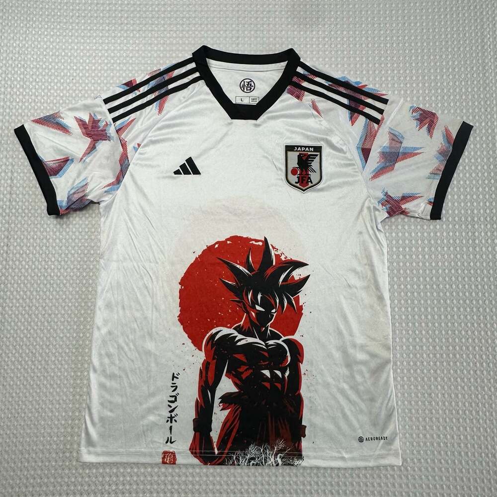 Adidas Japan National Team x Dragon Ball Z Goku Anime Soccer Jersey White Size L